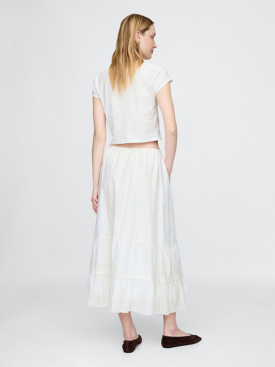 High-waisted Skirt Off White