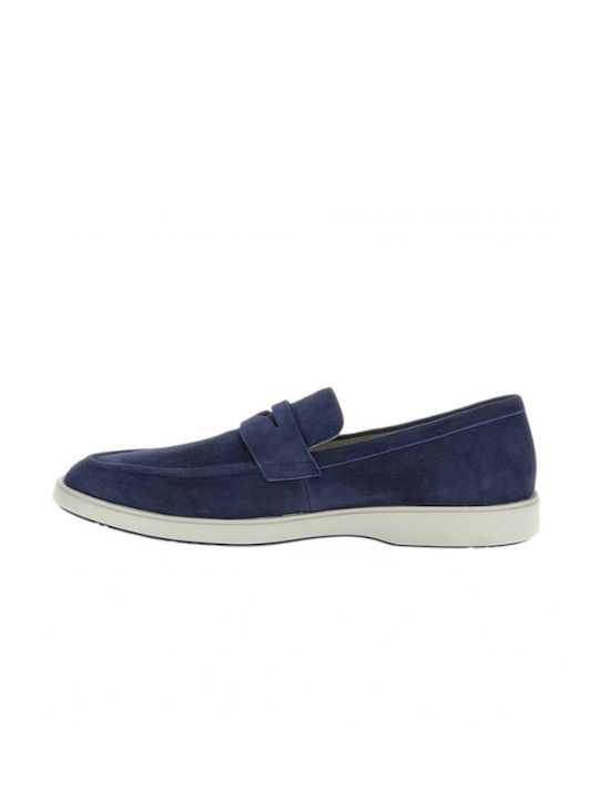 Men's Suede Moccasins Blue