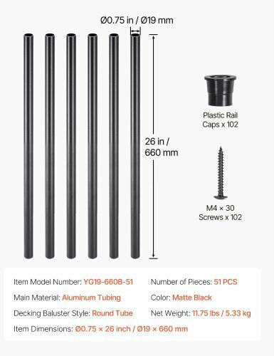 Vevor Tube 51pcs