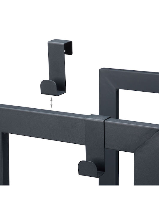 Relaxdays Inox Raft Depozitare lemne 100x40x30cm Gri