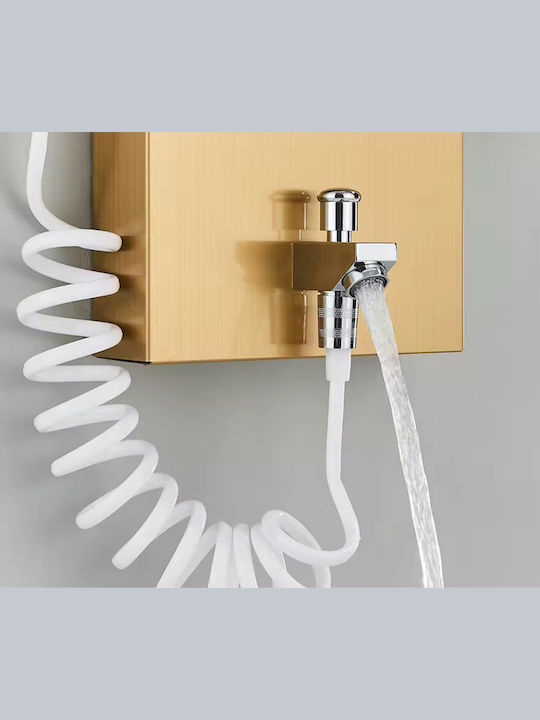 Naron Hydro Massage Column LED Lighting & Digital Display Brushed Gold