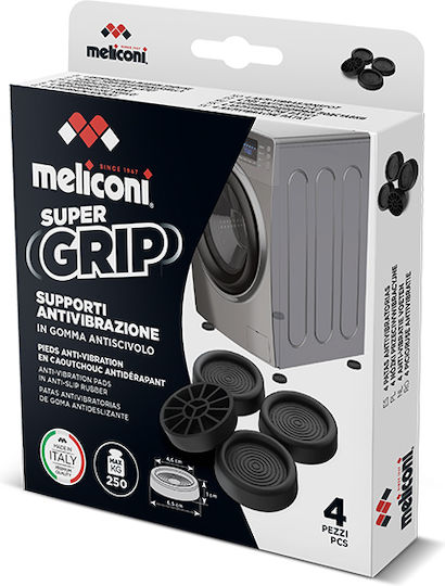 Meliconi 070-0646 Anti-Vibration Pads For Washer/Dryer made of Plastic 4pcs