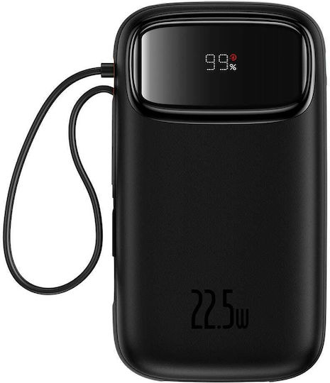 Baseus Qpow Pro+ Power Bank 20000mAh 22.5W με Θύρα USB-A και Θύρα USB-C Power Delivery / Quick Charge 3.0 Μαύρο