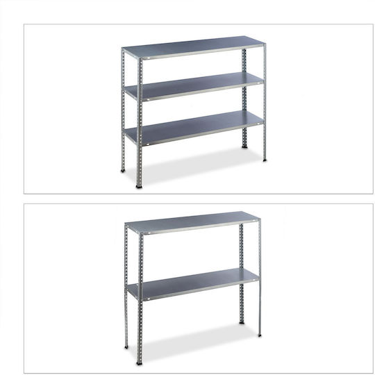 Relaxdays Raft Dexion Galvanizat 100x30x185 cm Cu 5 Rafturi Rezistență Totală 250 kg