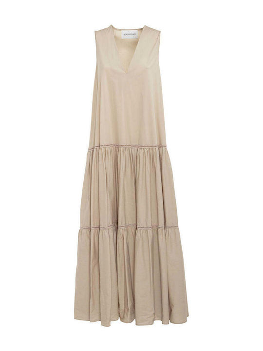 DRESS Καλοκαιρινό Maxi Φόρεμα Μπεζ