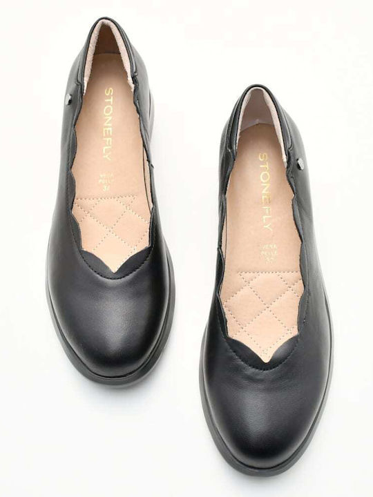 Δερμάτινα Γυναικεία Loafers σε Μαύρο Χρώμα