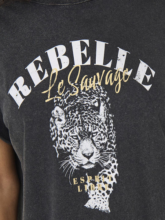 Life Summer Mini T-Shirt Dress Rebelle Black