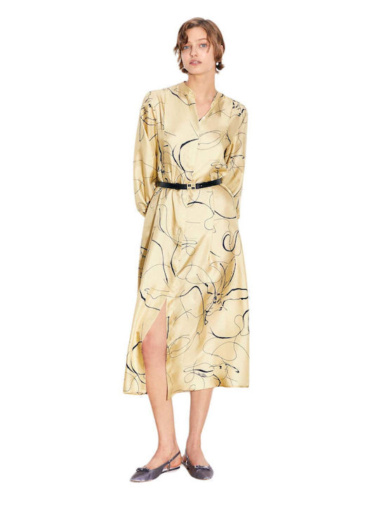 Midi Kleid Beige