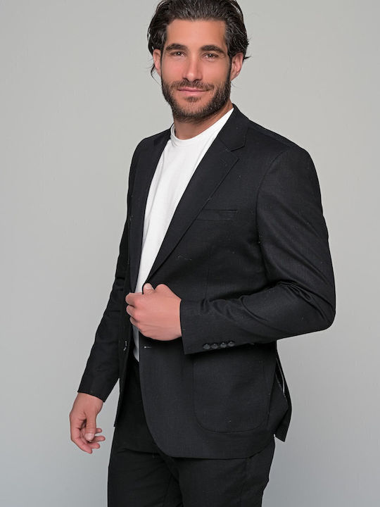 Men's Summer Suit Slim Fit Black
