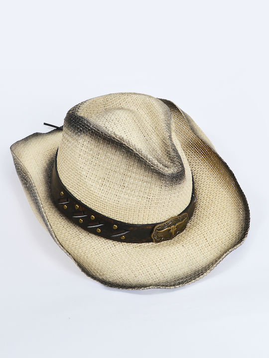 Mat Fashion Καπέλο Western Ecru