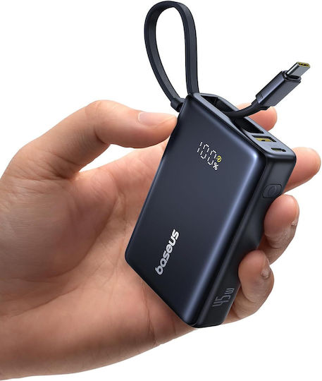 Baseus PicoGo Power Bank 10000mAh 45W с USB-C порт Power Delivery Черен