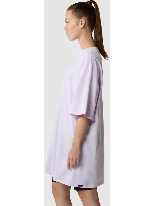 Summer Mini Athletic T-Shirt Short Sleeve Dress Lavender