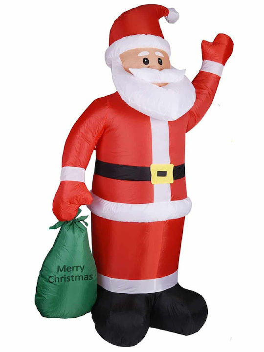 Luminat Decorativ Moș Crăciun Gonflabil Electrică De Exterior Bej din Plastic 180x120cm.