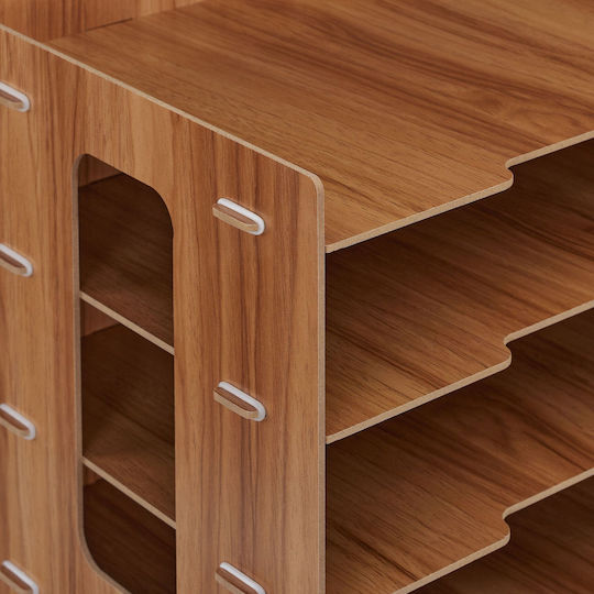 Document Organizer Support Desk Made Mdf Dimensions 27 X 32.5 X 25 Cm Brown Relaxdays