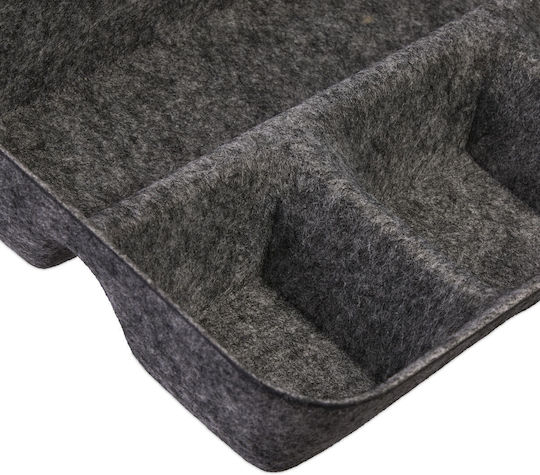 Desk Drawer Organizer Anthracite Made of Textile Material 5.5 x 29.5 x 19 cm