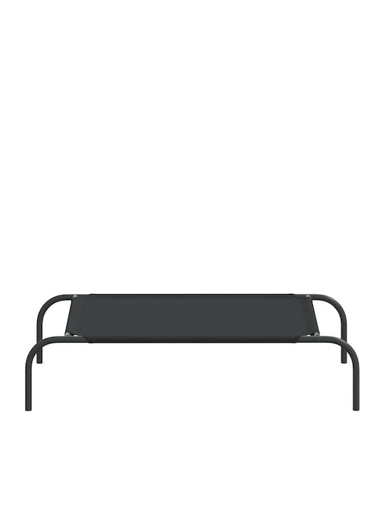vidaXL Erhöht Hundebett Schwarz 90x50cm.