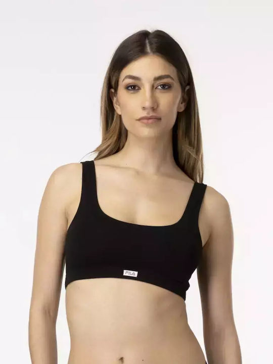 FILA Women's Bra without Padding Black