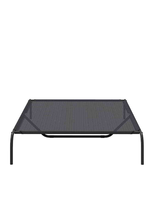 vidaXL Υπερυψωμένο Κρεβάτι Σκύλου Μαύρο 150x90εκ.