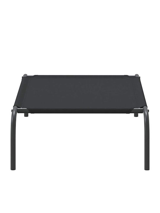 vidaXL Erhöht Hundebett Schwarz 90x50cm.
