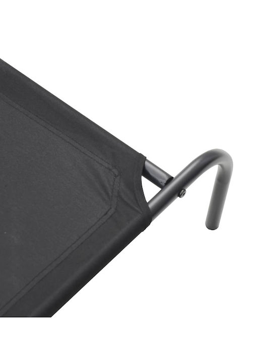vidaXL Υπερυψωμένο Κρεβάτι Σκύλου Μαύρο 150x90εκ.
