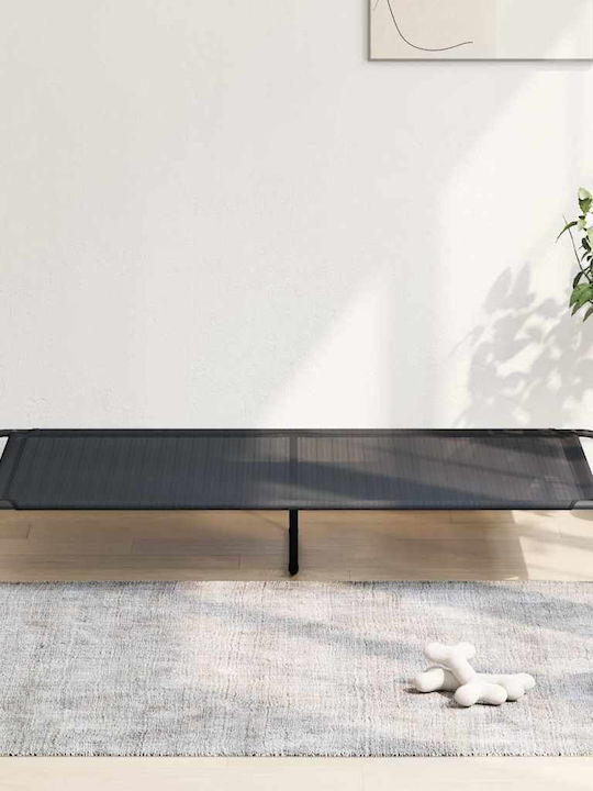 vidaXL Υπερυψωμένο Κρεβάτι Σκύλου Μαύρο 150x90εκ.