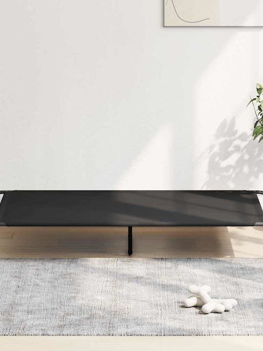vidaXL Υπερυψωμένο Κρεβάτι Σκύλου Μαύρο 150x90εκ.