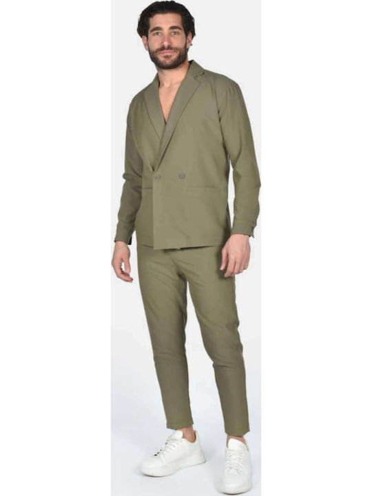 Men's Suit Jacket Slim Fit Khaki