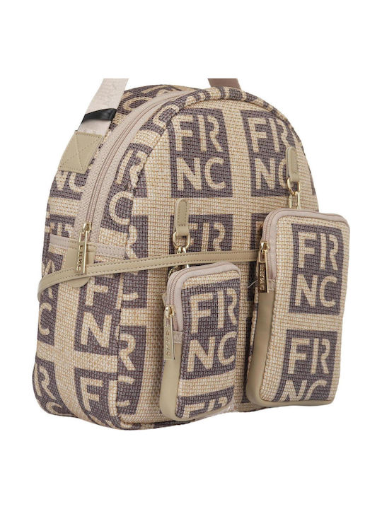 Straw Women's Bag Backpack Brown