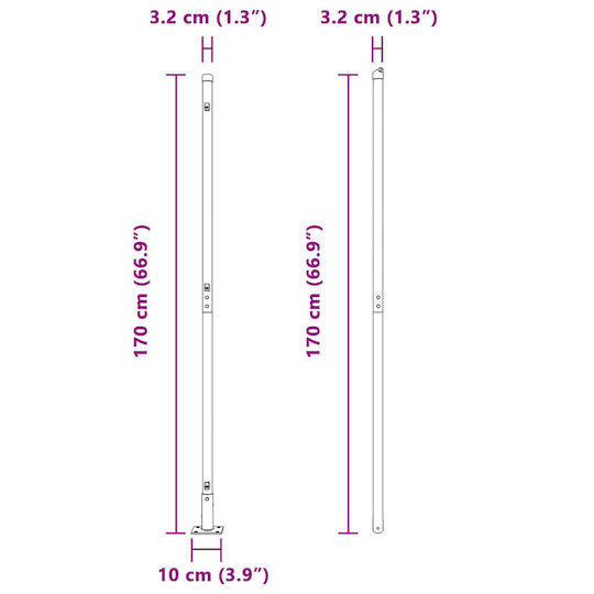 vidaXL Garden Fencing Material 1pcs Gray