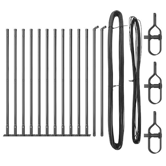 vidaXL Draht für Gartenzaun aus Kunststoff 3.2x3.2x90cm 1Stück Gray