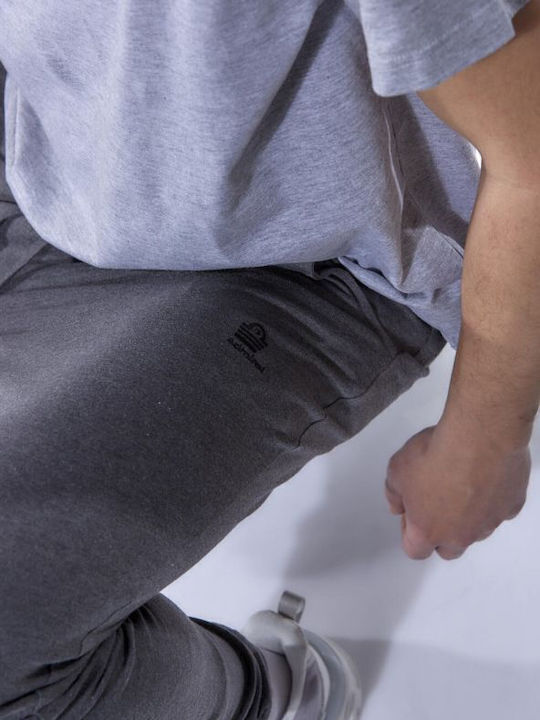 Παντελόνι Φόρμας με Λάστιχο Dk Grey Melange