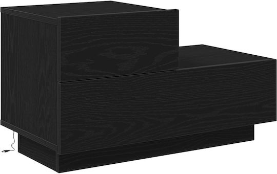 Bedside Table Made of Solid Wood Black Oak 70x36x40.5cm