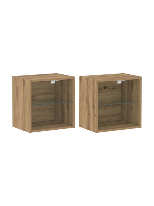Комоди Дървени Кафяв 2бр 40x28.5x40см