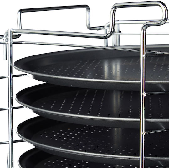 Relaxdays Tăvi De Copt Perforate Din Aluminiu Cu Acoperire Antiaderentă 32cm