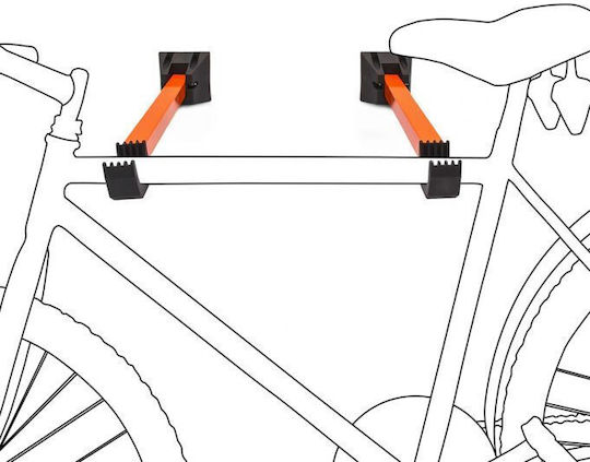 Set 2 Wand-Fahrradhalterungen klappbar max. 25 kg