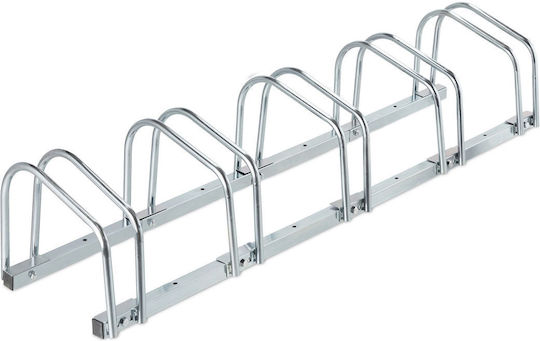 Suport pentru 5 biciclete 27 X 130 X 33 cm Argintiu Relaxdays