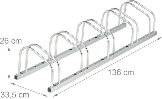 Suport biciclete 5 biciclete 26 x 136 x 33,5 cm Relaxdays