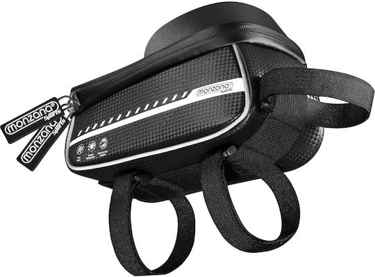 Suport Telefon Bicicletă Maxim 7 inci Impermeabil Monzana Negru Suport Power Bank Căști 20x11.5x11 Cm