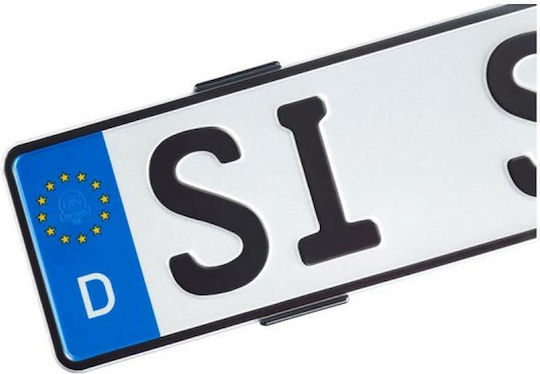 Car License Plate Frames Back Plastic 11.2 x 11.2cm Black 2pcs