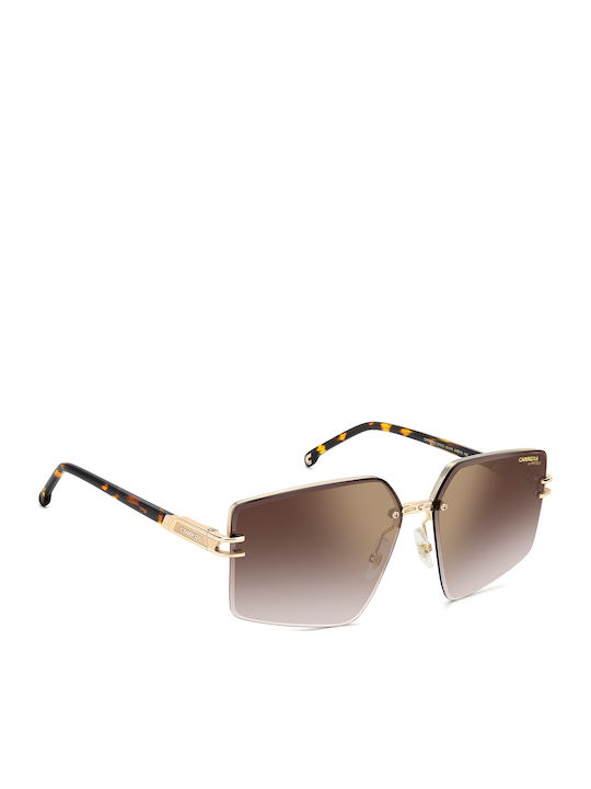 Carrera Women's Sunglasses with Gold Metallic Frame and Grey Gradient Lenses 1074 S 06J YK