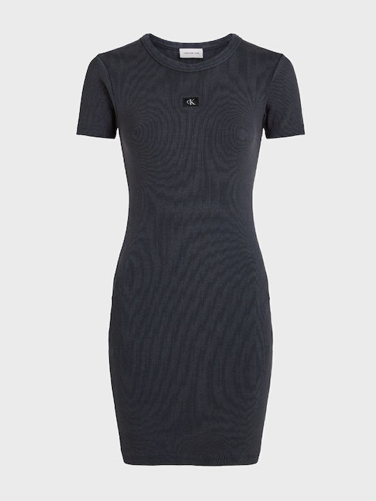 Sommer Mini Damenkleid Washed Schwarz