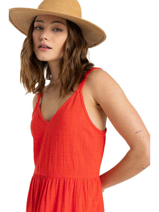 Waiting Summer Midi Dress Red