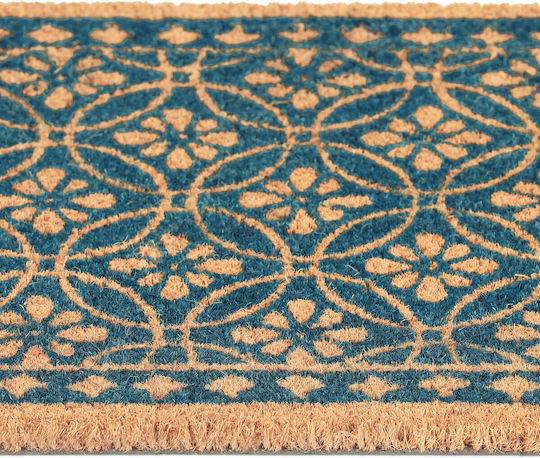 Relaxdays Covor de Intrare din Cocos cu Suport Antiderapant Multicolor 60x40buc