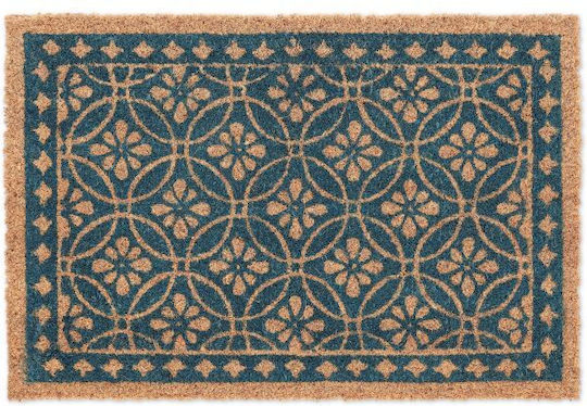 Relaxdays Covor de Intrare din Cocos cu Suport Antiderapant Multicolor 60x40buc