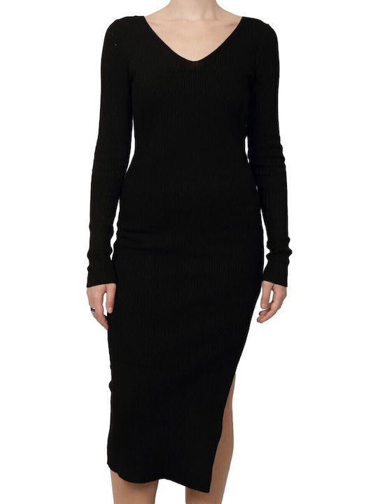 Life Midi Dress Knitted Black