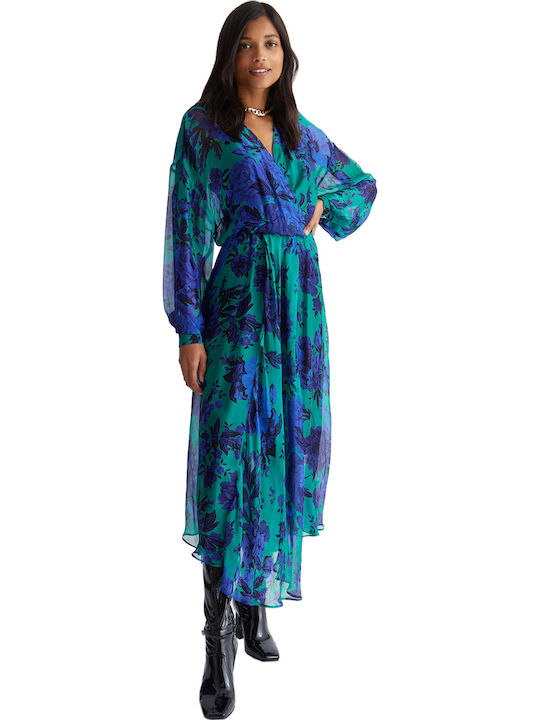 Midi Evening Shirt Dress Wrap Floral CF3337T3079 W9470