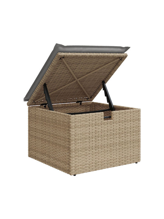 Wohnzimmer Ecksofa Außenbereich Rattan mit Kissen 55x62x69cm
