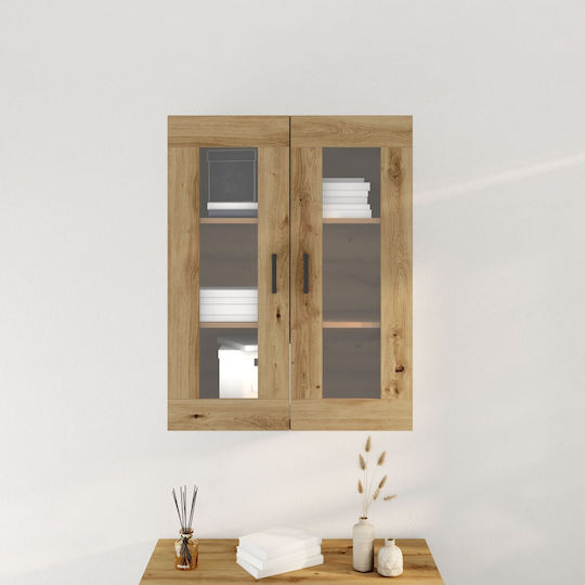 Wall Living Room Display Cabinet with Glass 69.5x34x90cm
