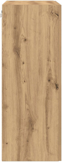 Wall Living Room Display Cabinet made of Particleboard with Glass Artisan Oak 69.5x34x90cm