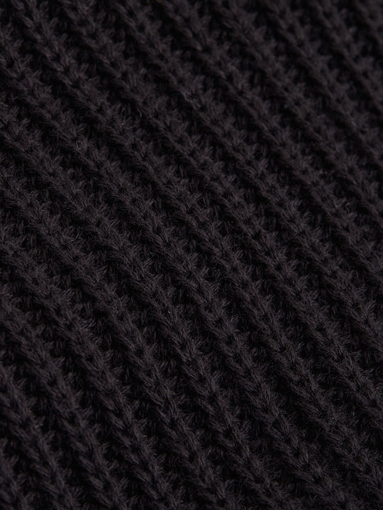 Mini Dress Turtleneck Black